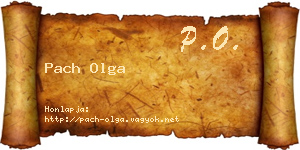 Pach Olga névjegykártya