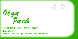 olga pach business card